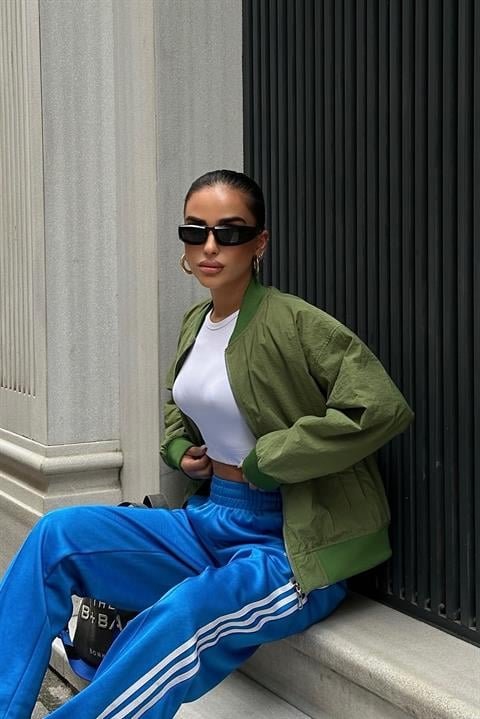 Michonne Ribanalı Bomber Ceket 7059 -08