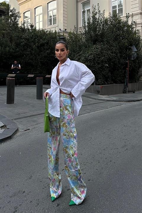 Mirian Sırt Dekolteli Gömlek 3228-08