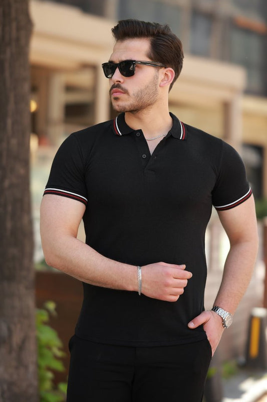 Erkek Yakalı Kısa Kollu T-shirt