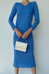 Siyah Astarlı Triko Elbise