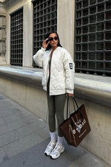 Alisa Oversize Kapitone Bomber Ceket 7058 -08