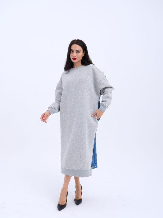 7194 UZUN SWEAT-GRİ