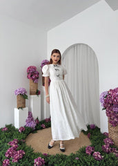 Gera Fiyonk Detaylı Elbise