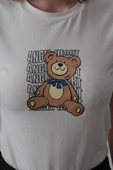 Baskı Detaylı T-shirt - Ekru