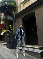 CHANEL GARNİLİ KOT MONT - Fuşya