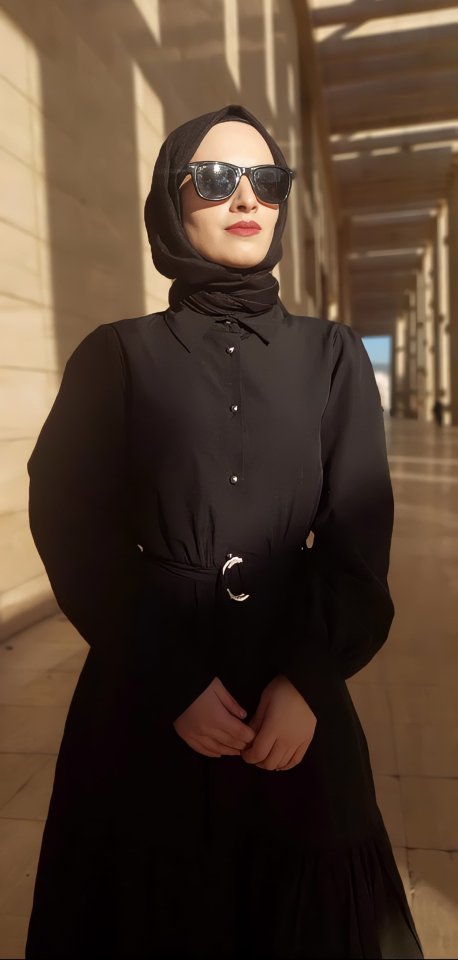 Kadın Uzun Kollu Yakalı önden Düğmeli Beli Metal Kemerli Dokuma Maksi Elbise