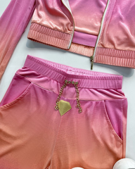 Kadın Uzun Kollu Askılı Yuvarlak Yakalı Krop Bluz, Uzun Kollu önden Fermuarlı Ceket Ve Pantolon Dalgıç üçlü Takım