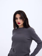 42281 TRİKO SALAŞ KAZAK-GRİ