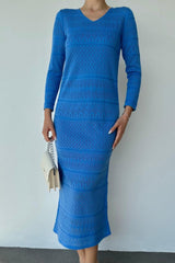 Siyah Astarlı Triko Elbise