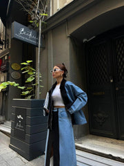 CHANEL GARNİLİ KOT MONT - Fuşya