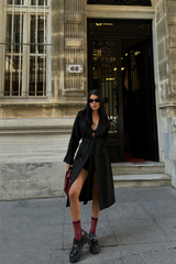 SÜET UZUN KABAN - Taş