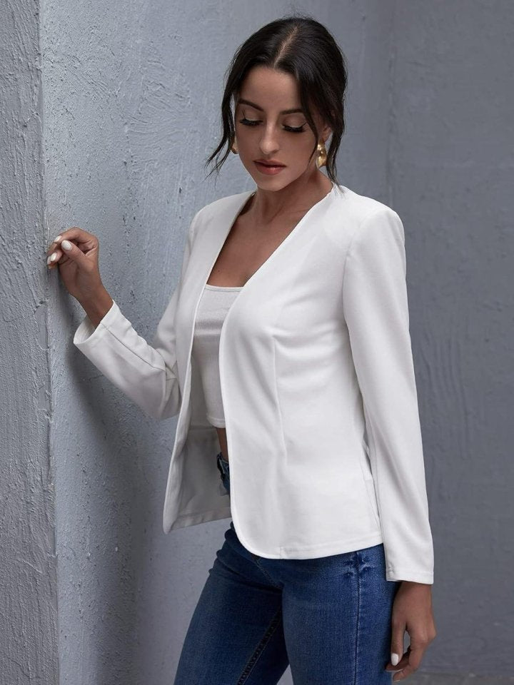 Kadın Uzun Kollu önü Açık Blazer Ceket