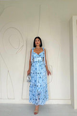 Yeşil Şifon Drapeli Elbise