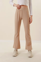 10220 İspanyol Paça Pantolon - Siyah