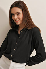 20160 Örme Gömlek - Siyah