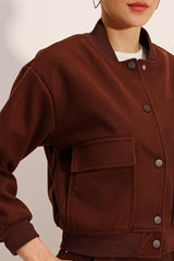 0688 Çift Cepli Bomber Ceket - Bej