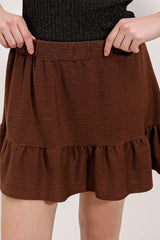 1884 Örme Mini Etek - Siyah