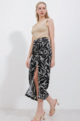 1880 Yırtmaçlı Etek - C.Siyah