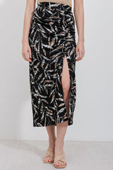 1880 Yırtmaçlı Etek - C.Siyah