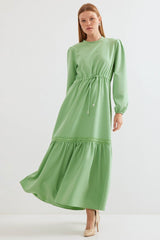 2483 Uzun Boydan Elbise - Mavi