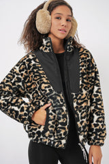 5194 Peluş Mont Ceket - Ekru