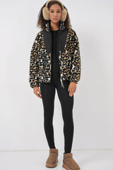 5194 Peluş Mont Ceket - Ekru