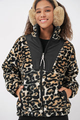 5194 Peluş Mont Ceket - Ekru