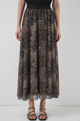 8032 Uzun Şifon Etek - Turuncu