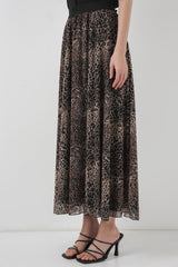 8032 Uzun Şifon Etek - Turuncu