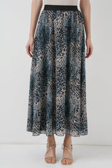 8032 Uzun Şifon Etek - Turuncu