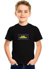 Çocuk Ön Arka Sizin Tasarımınız Basic Tshirt - Siyah
