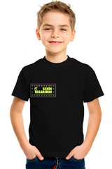 Çocuk Ön Arka Sizin Tasarımınız Basic Tshirt - Siyah