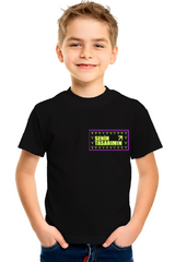 Çocuk Ön Arka Sizin Tasarımınız Basic Tshirt - Siyah