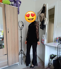 💟 YENİ SEZON HARİKA KOMBİNİMİZ STOKTA 💟 Kadın uzun kollu göğüs pencere detay yaka boğazlı kolları tüllü sandy bluz  💟Kadın dantel eklemeli ispanyol paça scuba tayt pantalon