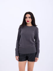 4217 TRİKO BASİC KAZAK-GRİ