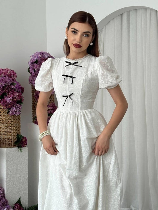 Gera Fiyonk Detaylı Elbise