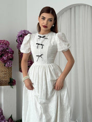 Gera Fiyonk Detaylı Elbise