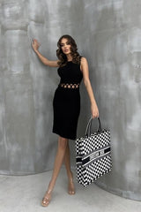 Estelya Cut Out Mini Elbise 2571-01