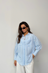 ÇİZGİLİ GÖMLEK - Bej