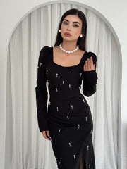 Akit İnci Detaylı Elbise