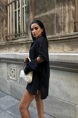 Alina Kol Cut Out Keten Gömlek 3252-08