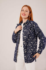 Eskitme Görünümlü Denim Siyah Gömlek