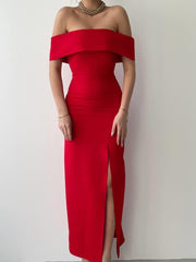 MADONNA YAKA UZUN ELBİSE