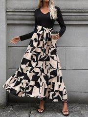 Kadın Uzun Kollu Bisiklet Yaka Uzun Elbise