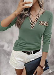 Kadın Uzun Kollu V Yakalı Kaşkorse Bluz