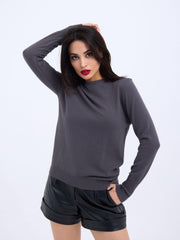 42281 TRİKO SALAŞ KAZAK-GRİ