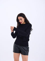 4217 TRİKO BASİC KAZAK-GRİ