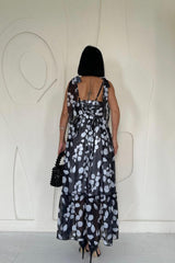 Yeşil Şifon Drapeli Elbise