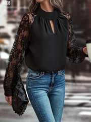 💟 YENİ SEZON HARİKA KOMBİNİMİZ STOKTA 💟 Kadın uzun kollu göğüs pencere detay yaka boğazlı kolları tüllü sandy bluz  💟Kadın dantel eklemeli ispanyol paça scuba tayt pantalon